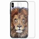 For Apple iPhone Tempered Glass Phone Case - Lion Male Sketch Portrait GC15