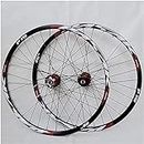 ZECHAO 26/27.5 Inch MTB Bicycle Wheelset, 29er Aluminum Alloy Disc Brake Hybrid/Mountain Rim for 7/8/9/10/11speed Double Layer Rim Wheelset (Color : Red, Size : 26INCH)