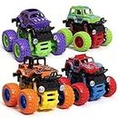 Sky Tech® Big Size Monster Truck Friction Powered 4wd Cars Toys, 360 Degree Stunt Push go Truck for Toddlers Kids Gift (Pack of 2 Car)