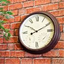 Garden 15" Outdoor / Indoor Clock with Thermometer & Hygrometer - Antique Copper