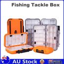 Sealed Fishing Tackle Tray ABS Plastic Double Sided Lure Storage Box Waterproof