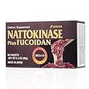 Umeken Nattokinase Plus Fucoidan for Circulatory Support - 2500FU Natto, Supports Healthy Blood Pressure, Health and Wellness Supplements, 60 Packets