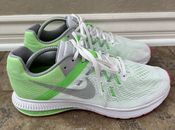 Zapatos Nike para mujer Zoom Winflo 2 807279-101 ""Malla blanca/verde para correr talla 11