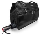 Real Leather Handbag Womens Shoulder Hand Bags - Ladies Bag 2 Top Straps Black