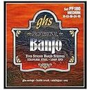 GHS Professional - PF180 - Banjo String Set, 5-String, Loop End, Stainless Steel, Medium, .011-.024
