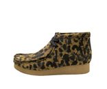 Clarks Wallabee Boot2 Leopard Suede Women's Lace Up Moccasins 61274