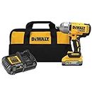 DEWALT 20V MAX* XR Cordless Impact Wrench, Brushless, .5-in. High Torque with 5.0Ah Battery (DCF900H1)