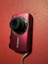 Canon PowerShot A3300IS Digital Camera Red 16.0MP  Spot On Screen No Charger
