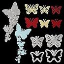 Xijuer 5 PCS Butterfly Metal Cutting Dies Cuts, DIY Crafts Carbon Steel Embossing Template, Cutting Dies for Card Making DIY Scrapbooking Album Decorative Embossing Paper Card Decor, silver