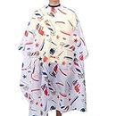 OSEN Printed Barber Cloth Salon Accessories Hair Dressing Gown Cape Hair Styling Hair Cutting Sheet Barber Apron for Women Men, 160 X 140 CM, Pack of 1