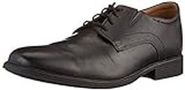 Clarks Whiddon Plain, Zapatos Oxford para Hombre Black Leather, 44 EU