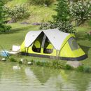 6-8 Person Camping Tent with 2 Bedroom & Waterproof Rainfly