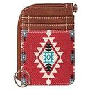 Montana West x Wrangler Card Wallet Boho Aztec Credit Card Holder for Women, Aztec-Reddish Brown, S, Western