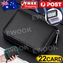 RFID Blocking Mini Leather 22 card Wallet Business Case Purse Credit Card Holder