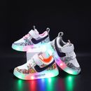 Baby Boys Girls Kids Shoes Toddler Light Up Luminous Trainers LED Flash Sneakers