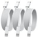 cyclingkit 1.8 M Cable Cargador iPhone, [Apple MFi Certified] Cargador iPhone Carga Rápida, para iPhone 14/13/12/11/Pro/XS/MAX/XR/X/8/7/6S/6/Plus, iPad [3 Pack 6 FT]