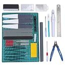 WiMas 33 Pièces Professional Modeler Basic Tools Kit, Hobby Building Craft Set, Gundam Modèle Outils Kit