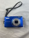 NIKON CoolPix S5100 Blue Digital Camera-5x , 1 Black Dot On The Screen