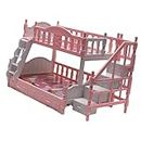 TIDTALEO Artificial Bed Toy Bed Miniature Bunk Bed Bunk Beds for Dolls Mini House Bed Bunk Bed for Dolls Dollhouse Bed Doll Bed Mini House Bunk Bed Mini Doll European Style Plastic Toy Room