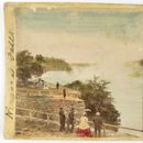 Niagara Falls Point View Stereoview c1865 Tinted Newell New York Park Card A2357
