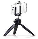 DEALPICK Mobile and Camera Tripod, Mini Adjustable Tripod Stand with Universal Mount for Digital Camera, Go Pro, Smart Phones and Selfie Sticks-Black