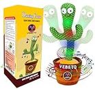 VEBETO Dancing Cactus Toy for Kids (1 Year Extended Warranty) Talking Singing Children Baby Plush Electronic Toys Voice Recording Repeats What You Say LED Lights
