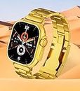 esportic 24K Golden Edition 2.02 Inch Latest 8 Series AMOLED HD, Golden Design, Wireless Charging, and Sport & Health Tracking, Luxury Experience Golden Smartwatch, Heart Rate, BP,(Gold Colour)