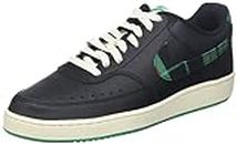Nike Men's Court Vision Lo Nn Leather Sneaker, BLACK/STADIUM GREEN-COCONUT MILK, 10 UK (11 US)
