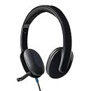 Logitech H540 Stereo Wired On Ear Headphones With Mic With Noise-Cancelling Usb, On Ear Controls, Mute Indicator Light, Pc/Mac/Laptop - (Black)