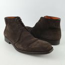 Chaussures Santoni Mens Ankle Suede Leather Boots Sz UK 6 EU 39 BO41