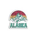 Alaska Vintage Moose Outdoor Nature Hiking Souvenir - Sticker Graphic - Auto, Wall, Laptop, Cell, Truck Sticker for Windows, Cars, Trucks