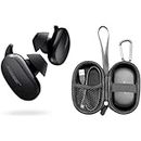 Bose Quietcomfort Noise Cancelling Bluetooth Truly Wireless in Ear Earbuds with Mic with Touch Control (Triple Black) & Cover