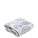 Vera Bradley Women's Fleece Plush Throw Blanket, Soft Sky Paisley, 80 X 50