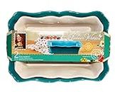 The Pioneer Woman Flea Market 2-Piece Decorated Rectangular Ruffle Top Ceramic Bakeware Set by The Pioneer Woman