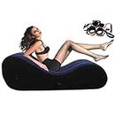 titivate Inflatable Chair Sofa S-Shape Air Sofa Inflatable Couch PVC Flocking Magic Pillow Body Support Pillow for Couples Posture Assistance, Body Positioning