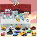 24pc/Box Dinosaur/Car Christmas Advent Calendars Xmas Countdown Toy Bulk Gifts 