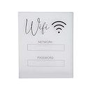 CTDWNT Tableau acrylique Wifl Board Public Place Identification Sticker Board Compte et Manuscrit Identificat N Password H4j8 Wifi Shop House, blanc