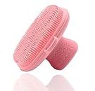 Mini Silicone Face Scrubber Exfoliator Brush, Manual Facial Cleansing Brush Pad Soft Face Cleanser for Exfoliating and Massage Pore for All Skin Types