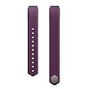 COMBR Silicone Adjustable Size Soft Wristwatch Band COMPATIBLE FOR Fitbit Alta Purple 218mm