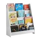 SoBuy Librería Infantil para niños Estantería para Juguetes con 4 Compartimentos Abiertos 80 x 30 x 88 cm KMB32-W ES