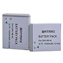 Batmax 2 Pack NB-6L NB-6LH Replacement Batteries for Canon Powershot SX500 is, SX710 HS,SX520 HS,SX530 HS,SX510 HS,S120,SX700 HS,SX610 HS,SX600 HS, D30, and S95 Cameras