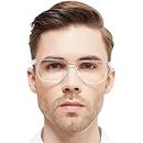 OCCI CHIARI Reading Glasses for Men, Durble Spring Hinges Readers 1.0 1.25 1.5 1.75 2.0 2.25 2.5 2.75 3.0 3.5 4.0 (Clear 1.50)
