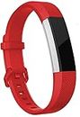 Panda Bobo Strap Compatible with Fitbit Alta HR/Alta/Ace Replacement Silicone Strap Sports Band (Small, Red)