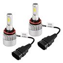 30000LM Max 200W (2 Bulbs) S2 CREE LED Car Headlight H8/H9/H11 Halogen Lamp Bulb Built-in Cooling Fan 6500K White