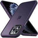 Anqrp Designed for iPhone 11 Pro Max Square Case, [Military Shockproof] Super Soft Silicone Slim Translucent Matte Protective Phone Cover, Compatible with iPhone 11 Pro Max 6.5", Deep Purple