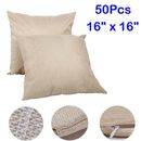 50Pcs 16" Linen Sublimation Blanks Throw Pillow Case Cushion Cover DIY Printed