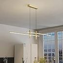 AttreX Moderna illuminazione a sospensione a LED dimmerabile per isola cucina, lampada a sospensione a LED lineare per illuminazione decorativa domestica con faretti, lampada a sospensione a LED a