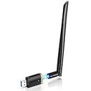 WiFi Adapter for PC Gaming 1300Mbps, USB 3.0 Wireless Adapter Dual Band 5GHz 802.11AC WiFi Dongle 5dBi Antenna Support Desktop Laptop Windows XP/Vista/7/8/10/11 Mac 10.6-10.15