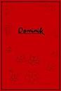 Dominik: Rotes Notizbuch mit Blumenmotiv | liniert | 120 Seiten | Softcover | A5 (German Edition)