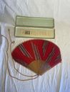 Vintage folding Japanese Fan Hat Kanaya Fan Shop Kyoto Japan original box /paper